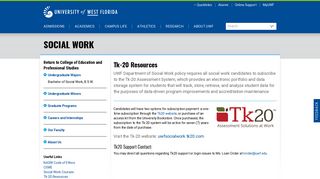 Tk-20 Resources | University of West Florida