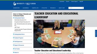 Teacher Education and Educational Leadership | University of West ...