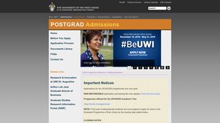 Postgraduate Admissions - UWI St. Augustine