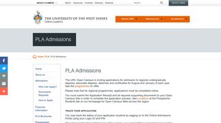PLA Admissions | www.open.uwi.edu - UWI Open Campus - The ...