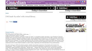 UWI leads 'by miles' with virtual library | The Trinidad Guardian ...