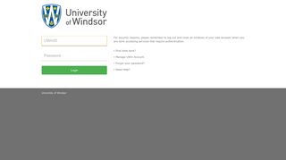 Web Login - University of Windsor