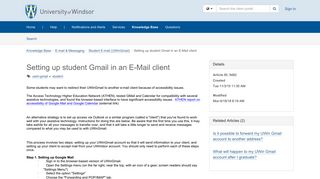 Article - Setting up student Gmail in... - TeamDynamix