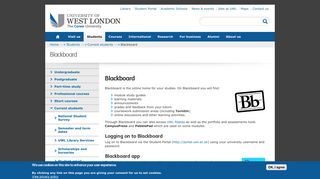 Blackboard | University of West London