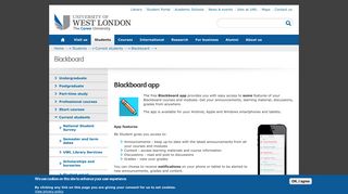 Blackboard app | University of West London