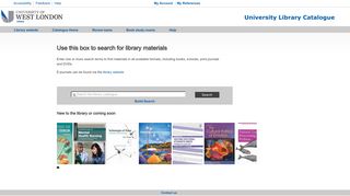 UWL Library Catalogue - Catalogue Home