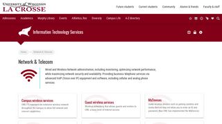 Network & Telecom – Information Technology Services | UW-La Crosse
