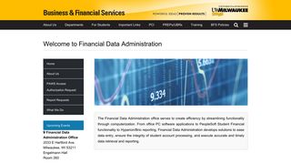 Welcome to Financial Data Administration | Business ... - UWM