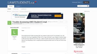 Trouble Accessing UWO Student E-mail - University of Western ...