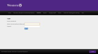 University of Western Ontario - Career Central - Students - Student Login