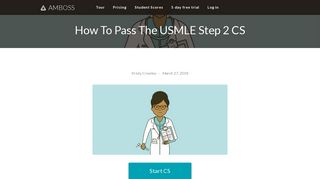 How To Pass The USMLE Step 2 CS — AMBOSS