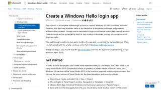 Create a Windows Hello login app - Windows UWP applications ...