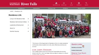Residence Life | University of Wisconsin River Falls - UW-River Falls