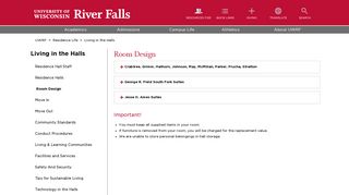 Room Design | University of Wisconsin River Falls - UW-River Falls