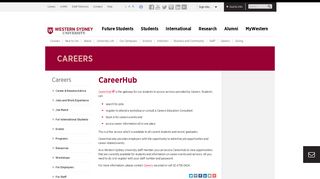 CareerHub | Western Sydney University