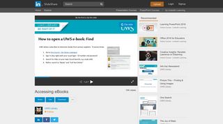 Accessing eBooks UWS Library - SlideShare