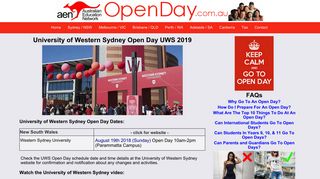 UWS Open Day 2019 University of Western Sydney | OpenDay.com.au