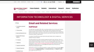 Email and Related Services | Western Sydney University