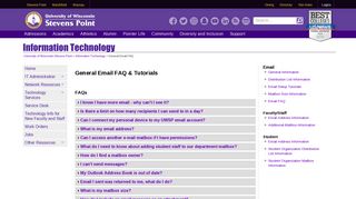 General Email FAQ - Information Technology | UWSP