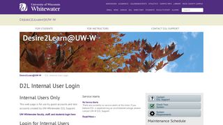 D2L Internal User Login | University of Wisconsin ... - UW-Whitewater