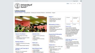Student Portal - UZH - UZH for Students