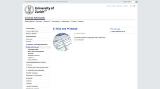 UZH - Zentrale Informatik - E-Mail and Webmail