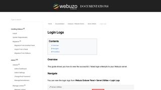 Login Logs - Webuzo