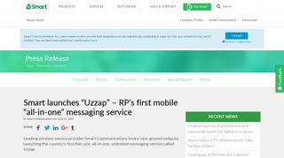 Smart launches “Uzzap” – RP's first mobile “all-in-one” messaging ...