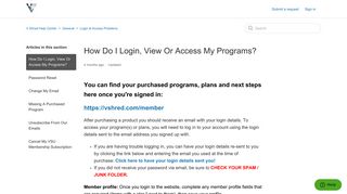 How Do I Login, View Or Access My Programs? – V Shred Help Center