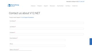 Contact Us about V12.NET | HomeAway Software