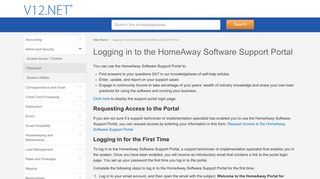 Logging in to the HomeAway Software Support Portal