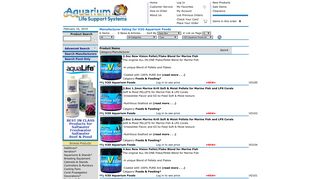 Manufacturer listing for V2O Aquarium Foods