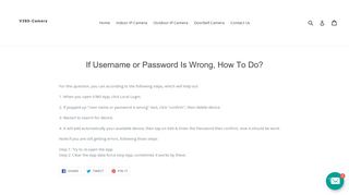 If Username or Password Is Wrong, How To Do? - V380 Camera