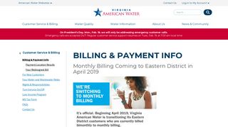 Virginia > Customer Service & Billing > Billing ... - American Water