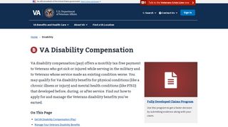 VA Disability Compensation: VA.gov