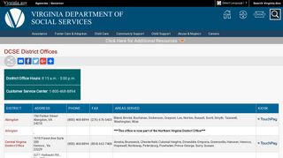 Child Support District Offices - Virginia Department of Social Services