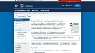 Veterans Choice Program–Information for Providers - Community Care