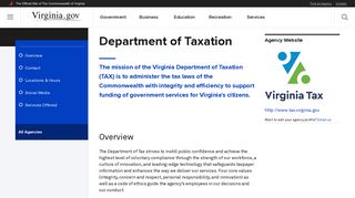 Department of Taxation - Commonwealth of Virginia
