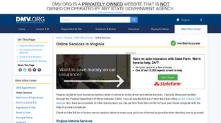 Virginia Online Driver & Vehicle Services | DMV.ORG
