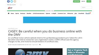 CASEY: Be careful when you do business online with the DMV | Dan ...