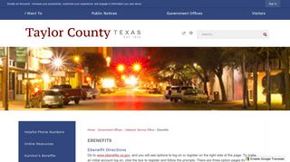 EBENEFITS | Taylor County, TX - Official Website