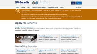 Apply for Benefits - VA/DoD eBenefits