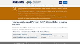 Compensation Claim Status - eBenefits