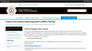 Virginia Fire Incident Reporting System (VFIRS) Training – Virginia ...