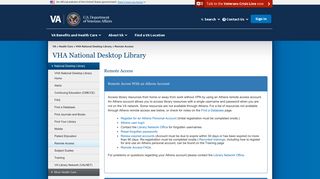 Remote Access - VHA National Desktop Library - VA.gov