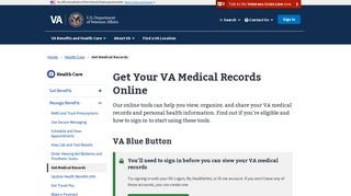 Get Your VA Medical Records Online: VA.gov