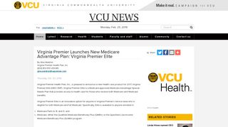 Virginia Premier Launches New Medicare Advantage Plan: Virginia ...