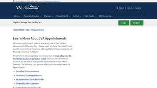 VA Appointments - My HealtheVet