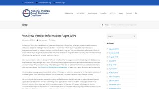 VA's New Vendor Information Pages (VIP) – NVSBC