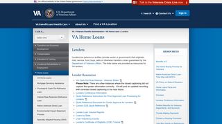Lenders - VA Home Loans - Veterans Benefits Administration - VA.gov